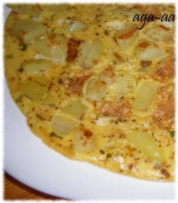 omlet z ziemniakami