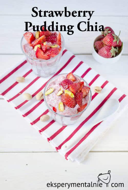 Strawberry Chia Seed Pudding with Pistachio