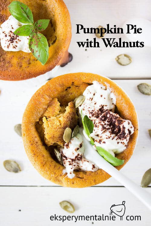 pumpkin pie with walnuts