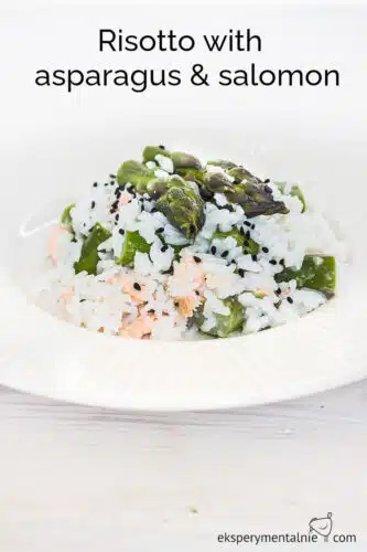 Risotto with asparagus and salomon