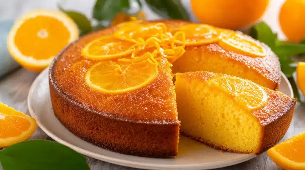 Ciasto pomarańczowe bez mąki z gotowanych pomarańczy